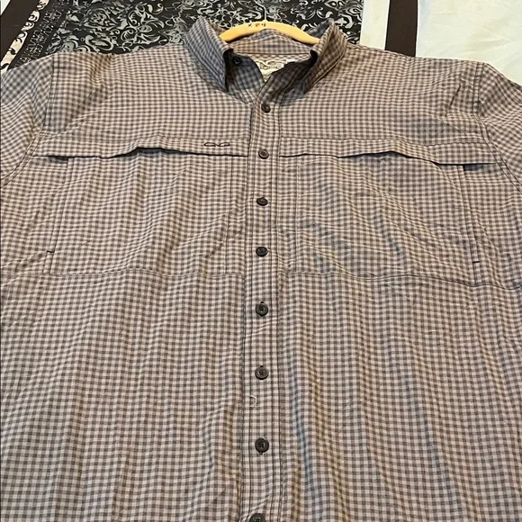 Game Guard Outdoors Men's Classic Checkered Button Down Shirt - Brown - Picture 9 of 11